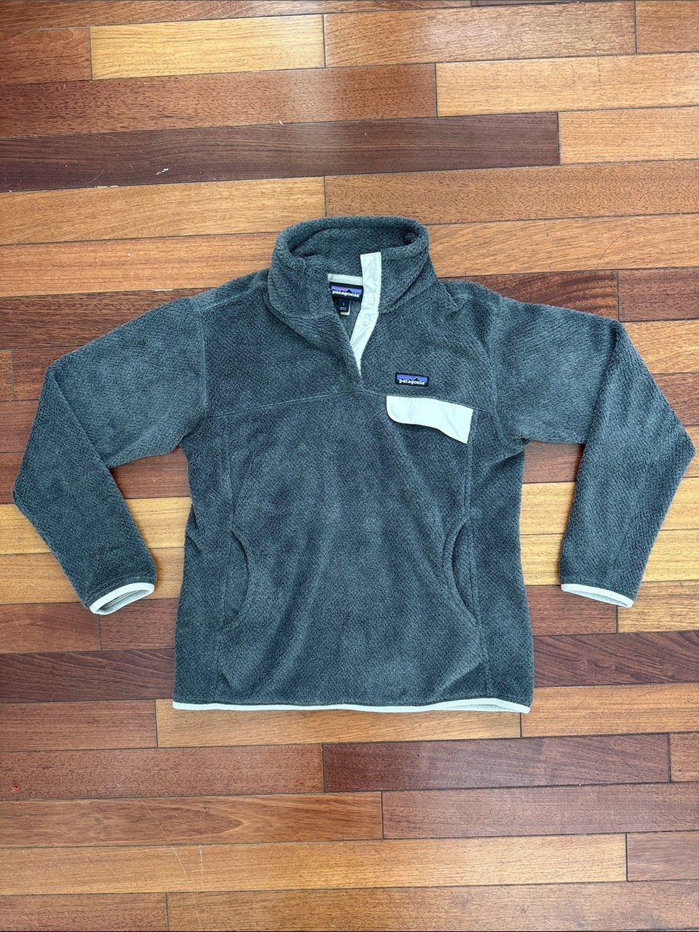 Patagonia Lightweight Synchilla Snap Fleece Pullover Gray Large Unisex